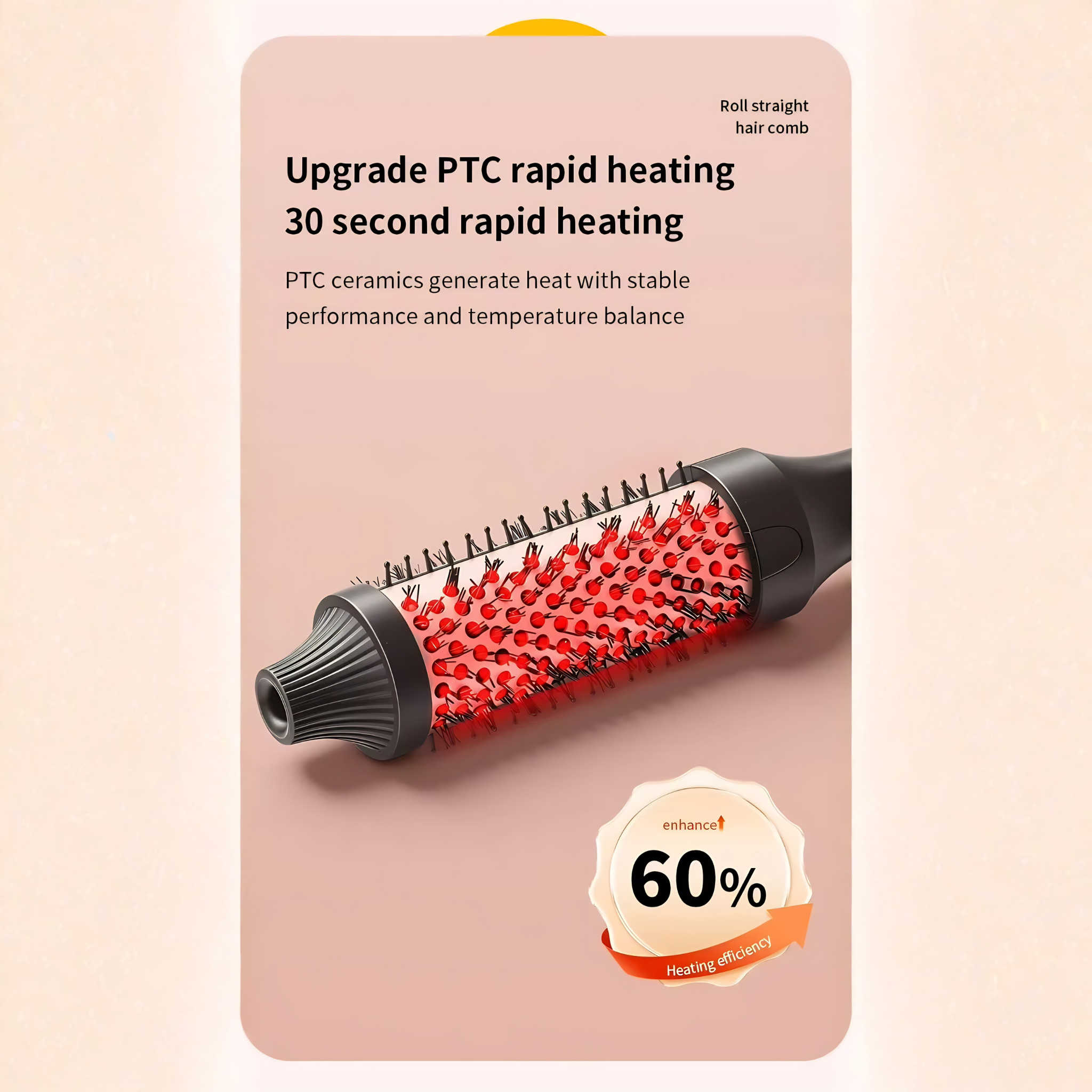 3-in-1 Pro Negative Ion Two PTC Heaters Thermal Brush