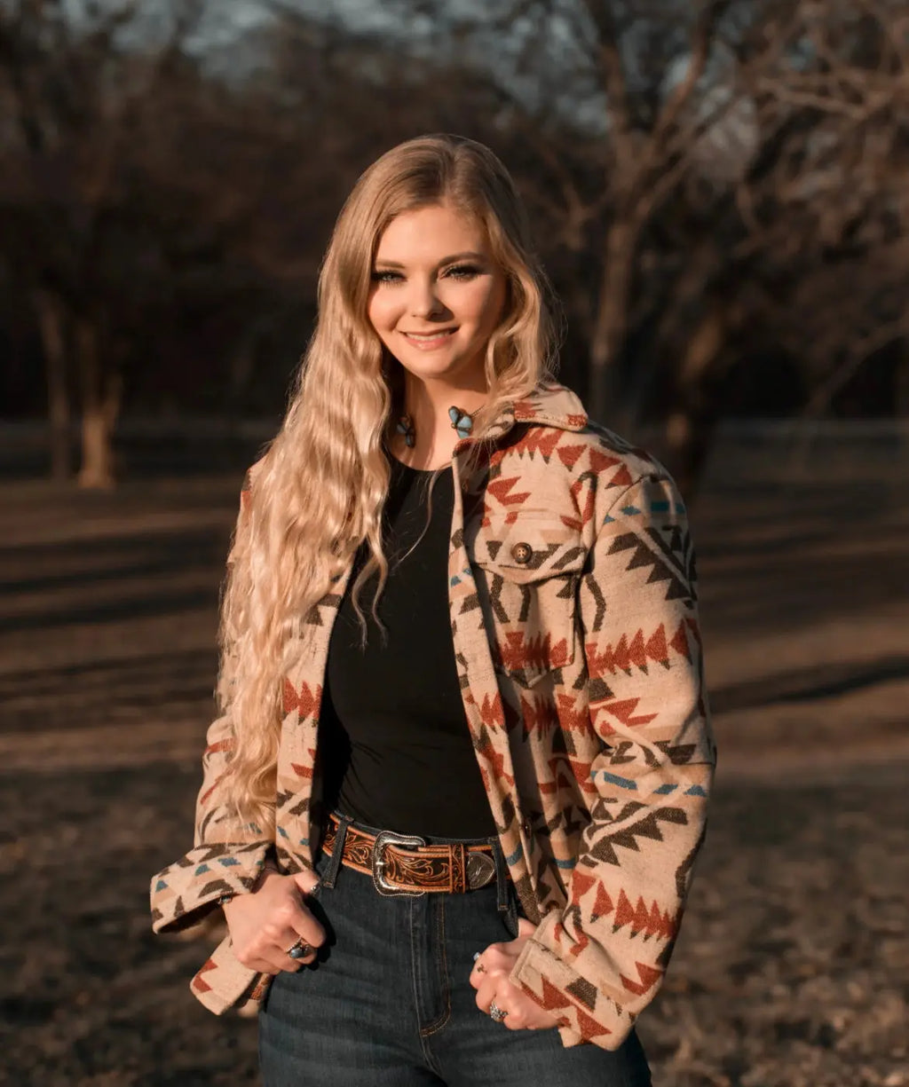 Red Rock Canyon Aztec Button-Up Jacket