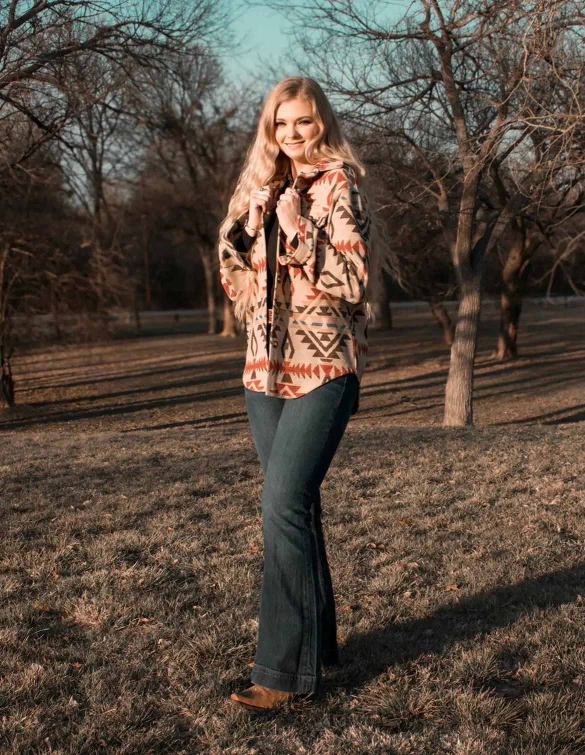 Red Rock Canyon Aztec Button-Up Jacket