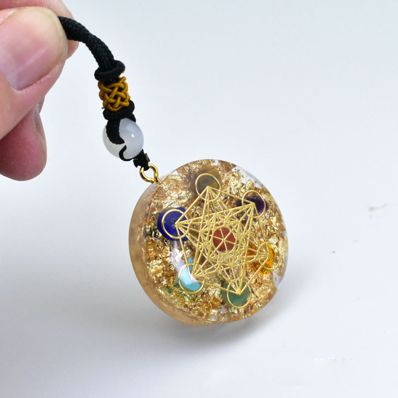 Metatron 7 Chakra Orgone Pendant