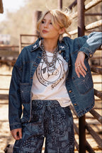 Saddle Up Cowgirl Denim Jacket