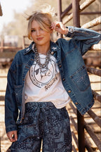 Saddle Up Cowgirl Denim Jacket