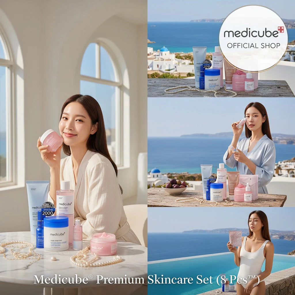 Medicube Glass Glow Skincare Set | 8-Step Hydrating & Radiance Routine