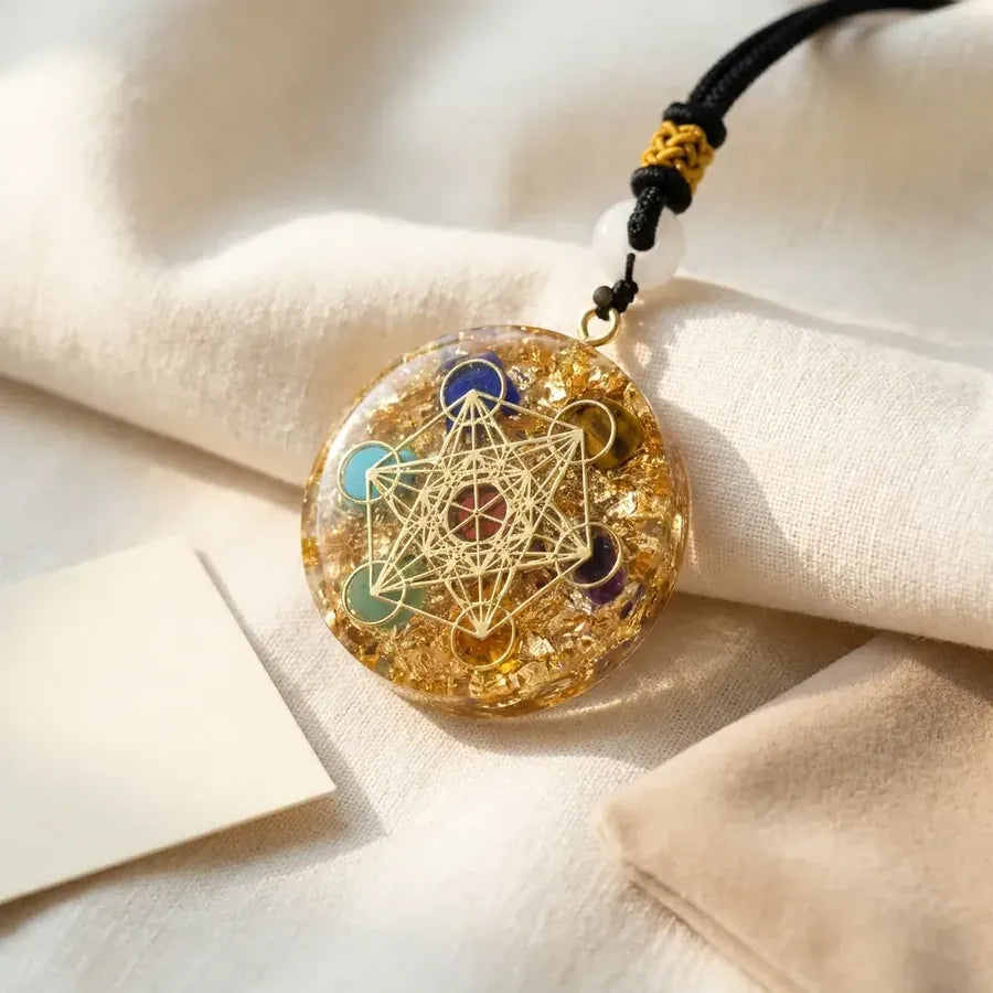 Metatron 7 Chakra Orgone Pendant