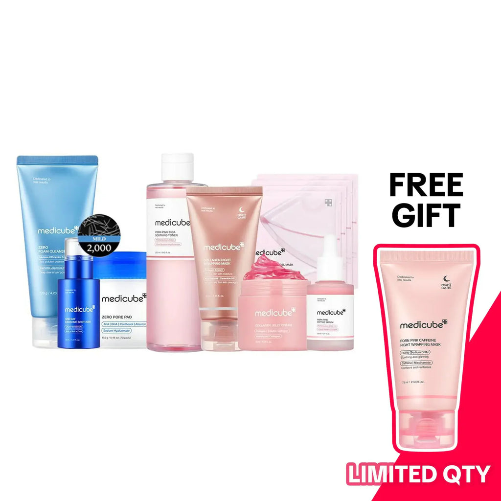 Medicube Glass Glow Skincare Set | 8-Step Hydrating & Radiance Routine